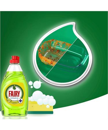 Fairy Antibacterial Washing Up Liquid Lime & Lemongrass 383ml - 24-Hour Sponge Protection - Pack of 1 - Buy Online on GoSupps.com