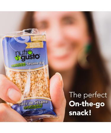 NutroGusto Sesame Bars Cholesterol Free Gluten Free Healthy Snack Bar (Original -24 Bars x 27g) - Buy Online on GoSupps.com