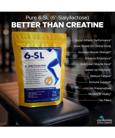 100% Pure 6-Sialyllactose (6-SL) - Muscle Support Supplement to Increase Strength Build Lean Muscle Mass Enhance Recovery and Boost Performance - 3-Month Supply 1.19 Pound (Pack of 1) - Buy Online on GoSupps.com