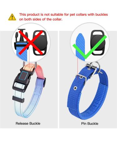 PZOZ 2 Pack AirTag Cat Collar Air Tag Dog Holder Waterproof PC+Silicone Mute Pet GPS Tracker Case - Buy Online on GoSupps.com