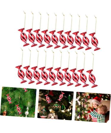 Lurrose Christmas Lollipop Decoration 60 Pcs Christmas Red Yule Gifts Red Ornament Lollipop Ornament Peppermint Lollipops Peppermint Canes Holiday Cane Filler Christmas Tree - Buy Online on GoSupps.com
