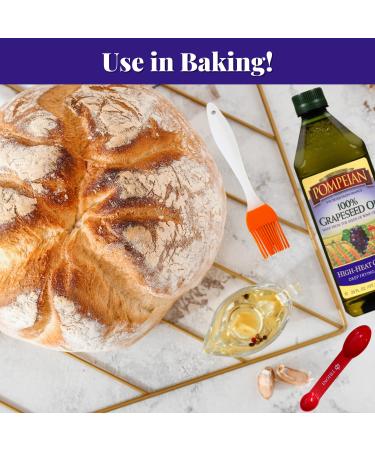 Pompeian Grapeseed Oil Bundle - 2 x 24 oz Bottles for High Heat Cooking | Ideal for Deep Frying & Baking | Includes TRIONI Spoon - Buy Online on GoSupps.com