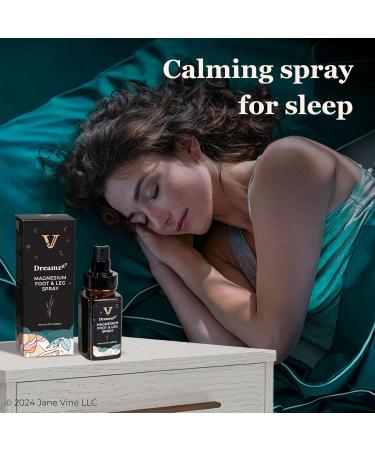 Jane Vine Dreamzzz Magnesium Spray for Feet and Sleep Blended Formula Magnesium Oil with Lavender & Coconut Oil - Topical Magnesium Body Foot and Leg Spray for Women - Reduced Stickiness - 4.2 oz - Buy Online on GoSupps.com