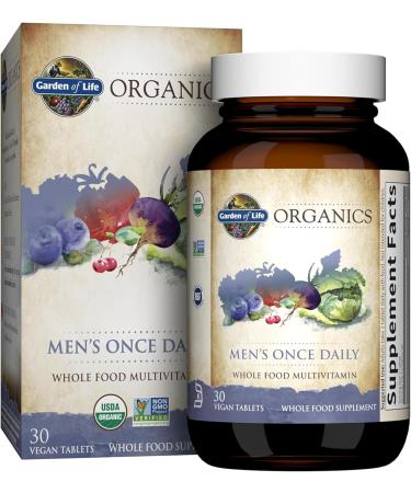 Garden of Life Organics Prenatal Vitamin: Folate for Energy & Healthy Fetal Development & Organics Multivitamin for Men - Men's Once Daily Whole Food Vitamin Supplement Tablets Vegan 30 Count - Buy Online on GoSupps.com