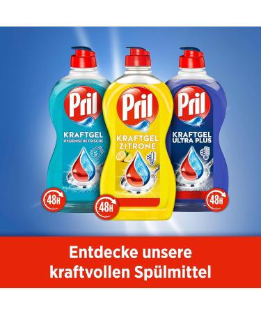 Buy Pril Strength Gel Lemon 6x450ml - Powerful Hand Dishwashing Detergent for Clean Dishes in Cold Water - Fresh Lemon Scent - Buy Online on GoSupps.com