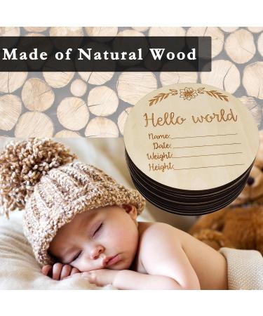HAWAKA 13 Pieces Baby Monthly Milestone Cards Wooden Baby Announcement Cards Wooden Baby Milestone Cards Milestone Discs Photo Props Baby Gift Set for Baby Shower - Buy Online on GoSupps.com
