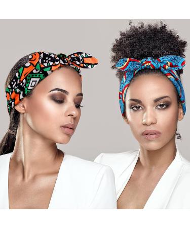 Waydress African Headband Set - 8 Pieces Boho Bow Headbands for Women and Girls - Buy Online on GoSupps.com