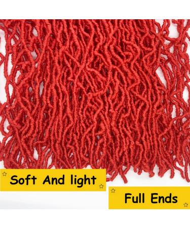 24 Inch Red Soft Locs 7 Pack | Faux Locs Crochet Hair Extensions for Black Women - Buy Online on GoSupps.com