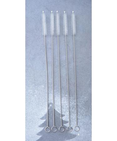 Sowaka 5 Pcs Cleaning Brushes for Straws 9.8 Inch Nylon White Stainless Steel Tube Cleaner Flexible Brushes for Cleaning Pipes Keyboard Glass Hard to Clean Area Drinking Straw Sippy Cup - Buy Online on GoSupps.com
