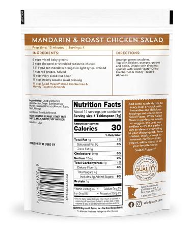 Honey Roasted Almond & Cranberry Salad Pizazz! Topping - 3.5 OZ Resealable Bag - Buy Online on GoSupps.com