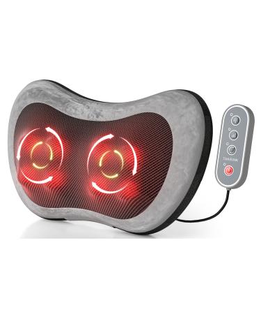 Takrink massage cushion Shiatsu massage device with heat function back massage device with 8 knots and 3 speed back and neck massage pillows with remote control 1.8 m power cable