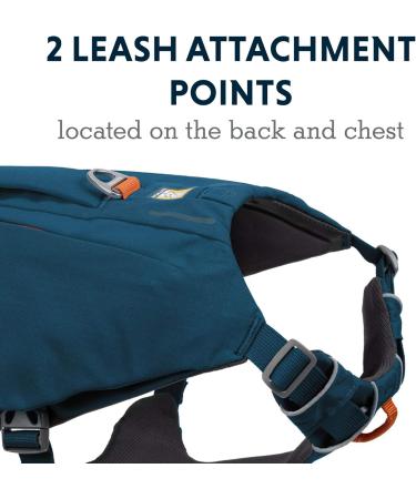 RUFFWEAR Dog Harness with Pockets | Switchbak All-Day Comfort for Large & XL Dogs | Ideal for Daily Use & Short Trips - Blue Moon - Buy Online on GoSupps.com