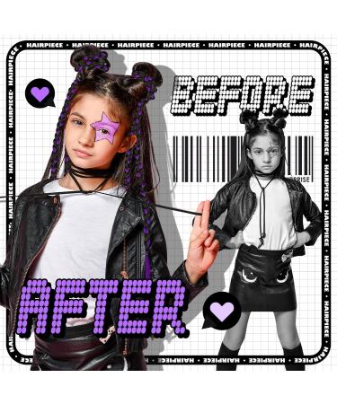 Dreamlover Braiding Hair Extensions for Women Girls Hair Accessories Coloured Hair Extensions Black and Purple 2 Pieces Black and Pupple - Buy Online on GoSupps.com