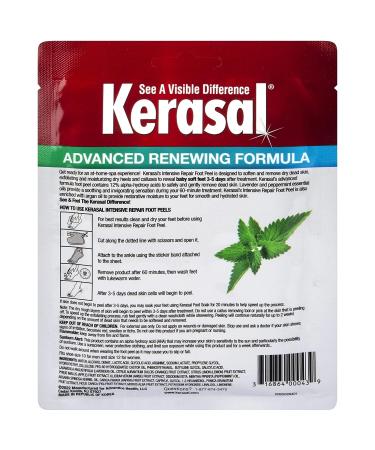 Kerasal Intensive Foot Repair Ointment & Peel Set for Cracked Heels and Dry Feet - 1oz Ointment & 2 Pairs Foot Peel - Buy Online on GoSupps.com