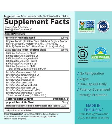 Garden of Life Once Daily 3-in-1 Prebiotic, Probiotic, Postbiotic Supplement - 50 Billion CFU - 30 Day Supply - Buy Online on GoSupps.com