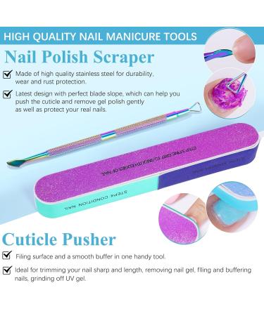 Gel Nail Polish Remover Set | 2-Piece Shellac & UV Nail Polish Remover - Fast 3-6 Minute Pull Off Safe for Acrylic Nails with Accessories - Buy Online on GoSupps.com
