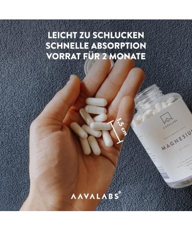 High-Dose Magnesium Citrate Capsules 2231mg - 180 Vegan Capsules for Optimal Absorption | Tri-Magnesium Citrate Powder 357mg Daily Dose - Buy Online on GoSupps.com