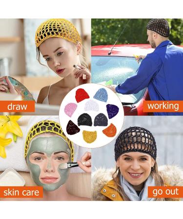 Lurrose 10pcs Crochet Hair Nets - Mesh Knit Snood Hat for Night Sleeping & Hair Care - Buy Online on GoSupps.com