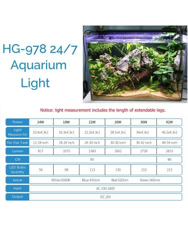 Hygger Advanced LED Aquarium Light | 24/7 Timer, Customizable 7 Color 5 Intensity Full Spectrum Light for 55-75 Gallon Fish Tank | 48-54 inches - Buy Online on GoSupps.com