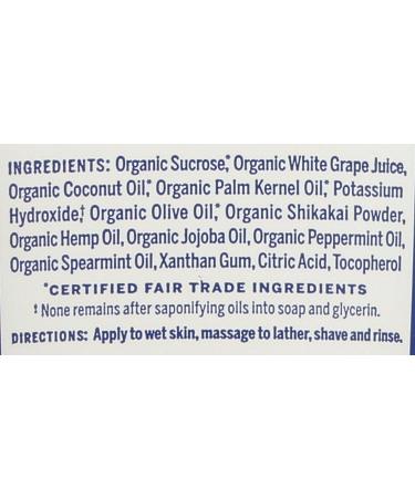 Dr. Bronner's Organic Spearmint Peppermint Shaving Gel 7 fl. oz. - Certified Body Care - Buy Online on GoSupps.com