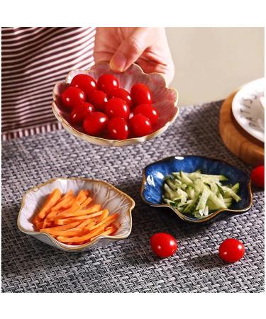 Salad Bowl 4.2 inch White Ceramic Plate Retro Lotus Leaf Disc Chinese Side Dishes Sauce Dishes for Sushi Sauce Snack and Soy Pinch Bowls for Kitchen Prep. Snack Bowl (Color : B) - Buy Online on GoSupps.com