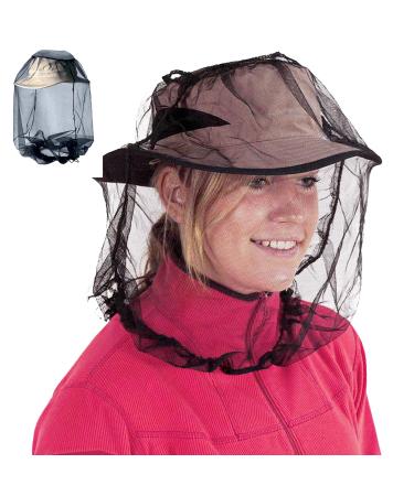 AYNKH Breathable Head Net Mesh Ultra Large Face Mask Cover Works Over Most Hats Protect from Mosquito Insect Bug Bee Gnats for Fishing Lovers Black