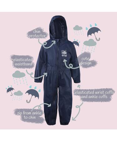 Metzuyan Baby Unisex Waterproof Puddle Rainsuit All-In-One - 12-18 Months Navy - Buy Online on GoSupps.com