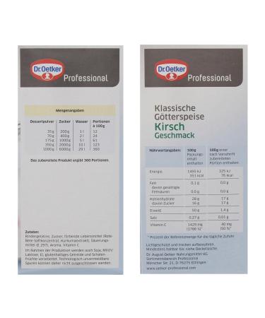 Dr. Oetker Professional Cherry Flavour Jelly Powder 1kg - Ideal for Baking & Desserts | International Shipping - Buy Online on GoSupps.com