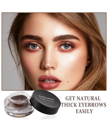 Eyebrow Pomade Cream - Long Lasting Waterproof Eyebrow Gel for Natural Brow Makeup | High Pigmented Brow Pomade Gel - 02 Dark Brown - Buy Online on GoSupps.com