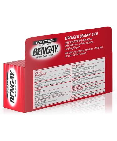 Bengay Ultra Strength Pain Relief Cream - 4 oz | Topical Analgesic for Arthritis, Muscle, Joint & Back Pain - Buy Online on GoSupps.com