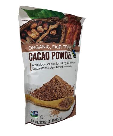 Volupta Organic Fair Trade Unsweetened Cacao Powder - 32 OZ | Superfood Quality - Buy Online on GoSupps.com