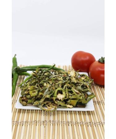 AKKA Whole Foods | Premium Sun Dried Whole Green Peppers | Vegan Friendly | Natural Healthy Snack | No Added Sugar | 250g Pack - Buy Online on GoSupps.com