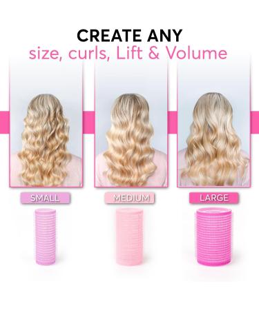 Yes Cart 37 Pcs Hair Rollers With Clips -18 Rollers For Hair Volume (48+36+25mm) Rollers Short hair & Long Hair 12 Clips 2 Combs 1 Braid Device | Velcro Rollers For Hair Curlers Rollers - Buy Online on GoSupps.com