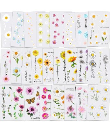 Konsait 25 Sheets Flower Temporary Tattoos  Fake Tiny Temporary Tattoo Waterproof Body Art Sticker for Women Girls Kids Hand Neck Wrist  Brirthday Party Favour Supplies Party Bags Filler - Buy Online on GoSupps.com