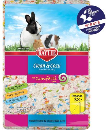 Buy Kaytee Superpet Clean & Cozy Litter - Absorbent Dust-Free Multi-Colored Paper Litter for Small Pets (49.2L) - Buy Online on GoSupps.com