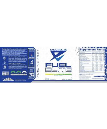 EndurElite Endurance Fuel Elite Pre Workout Electrolyte & Carbohydrate Powder for Instant Hydration- Carb Powder Electrolytes and Amino Acids- Lemon Lime- 30 Servings - Buy Online on GoSupps.com