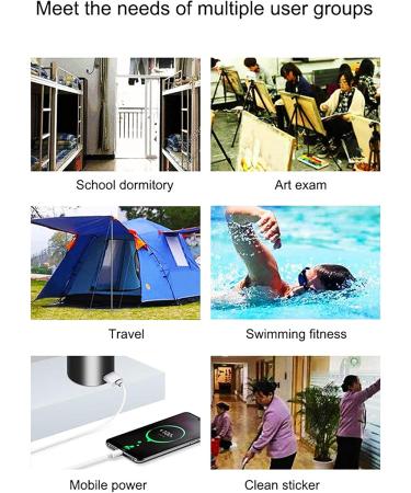 Cordless Hair Dryer 12 Wind/Temperature Modes Hair Dryer Portable Rechargeable Travel Hair Dryer for Outdoor/Indoor Use - Buy Online on GoSupps.com