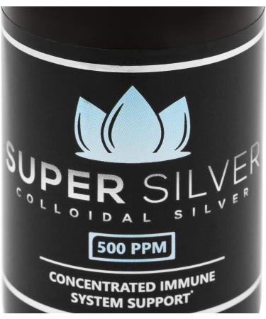 Super Silver 500 PPM Colloidal Silver - 2 oz Bottle with Dropper | High Quality Colloidal Silver - Buy Online on GoSupps.com