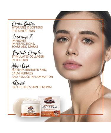 Palmer's Cocoa Butter Night Cream 2.7 oz | Moisture Rich & Hydrating Formula - Buy Online on GoSupps.com
