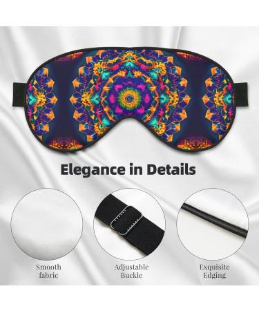 Mandala Pattern Unisex Eye Mask | Soft Comfortable Light-Blocking Sleeping Mask for Travel & Sleep - Buy Online on GoSupps.com