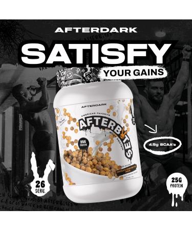 AFTERDARK AfterBites Whey Protein Powder - 25g Protein 4.5g BCAAs No Artificial Colors USA Made 26 Servings Chocolate Chip Cookie - International Shipping Available - Buy Online on GoSupps.com
