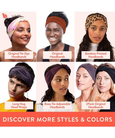 BLOM Original Boho Headbands for Women - 2-Pack Non Slip Knotted Headband - Made in Bali - Multistyle Elastic Head Wrap for Running, Yoga & Fashion - Buy Online on GoSupps.com