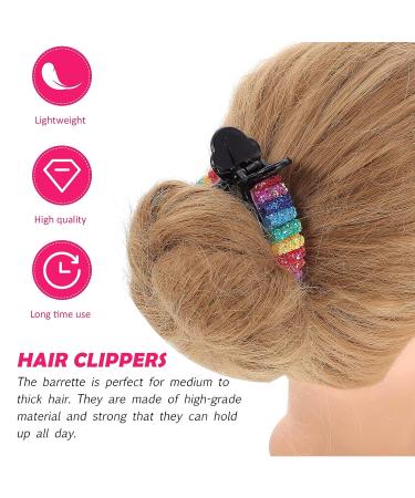 Beaupretty Rhinestone Hair Claw Clips - 2 Pcs Nonslip Banana Jaw Clips for Women and Girls - Buy Online on GoSupps.com