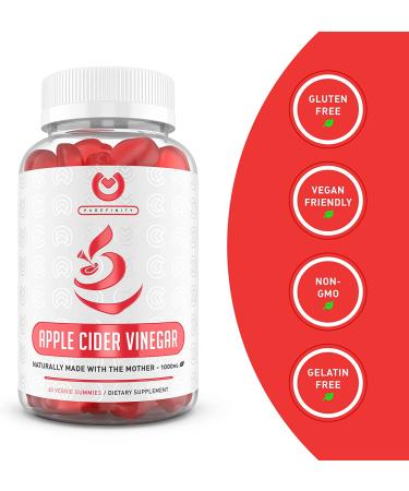 Purefinity Apple Cider Vinegar Gummies - Raw  Natural  Unfiltered ACV from The Mother - Gummy Alternative to Apple Cider Vinegar Capsules  Pills  Tablets - Detox  Cleanse & Immunity. - Buy Online on GoSupps.com
