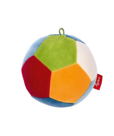 SIGIKID 42313 Active Ball Baby Activity PlayQ Girls and Boys Baby Toy Recommended from Birth Multi-Coloured Colorful Football Style/10 Cm