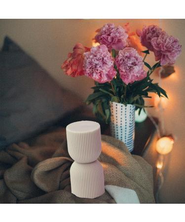 TOPYS Striped Pillar Candle Mold - Ribbed Twist Geometric Design for Aromatherapy and Handmade Soap Making | Silicone Mold for Crafts - Buy Online on GoSupps.com