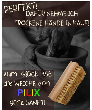 Pilix Natural Bristle Nail Brush Set for Children & Adults | Eco-Friendly Wooden Nail Brush for Smooth Washing | 3 Soft Brushes - Buy Online on GoSupps.com
