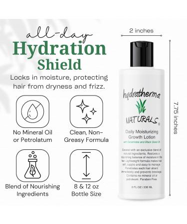 Hydratherma Naturals Daily Moisturizing Growth Lotion 8 oz | Best for Thick Curly Coily & Wavy Hair | Prevents Breakage & Shedding | Chemically Treated & Natural Hair - Shop Internationally - Buy Online on GoSupps.com