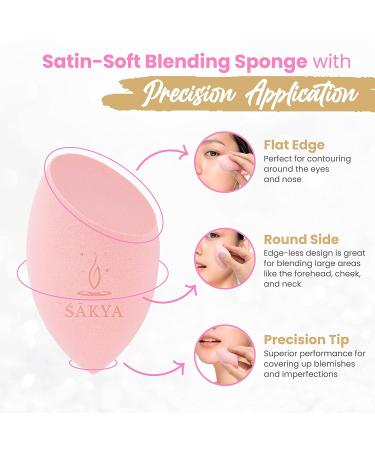 Sakya Beauty Blending Makeup Sponge - Natural Foundation & Cleansing Sponge Medium to Full Coverage Pack of 4 - International Shipping Available - Buy Online on GoSupps.com