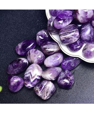 Large Amethyst Healing Crystal Stones 1.25-2.0 | Natural Tumbled Gemstones for Energy Healing, Reiki Meditation & Witchcraft - Buy Online on GoSupps.com